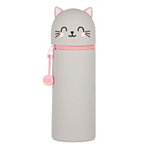 Kawaii Kitty 2-In-1 Silicone Pencil Case