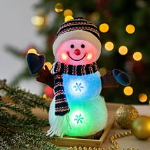 Assorted Battery Operated Snowman With Hat & Scarf Christmas Decoration