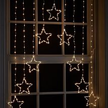 Warm White Star 1.2M Curtain Lights