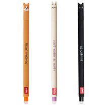 Set of 3 Pets Erasable Gel Pens