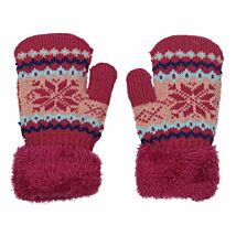 Cozy Pink Fair Isle Children’s Mittens