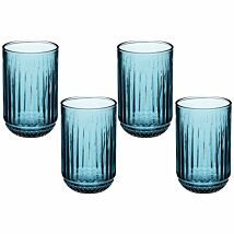 Elements Set of Four Blue Glass Tumblers