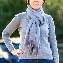 Cozy Grey Pearl Scarf