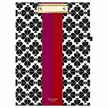 Black Spade Flower Clipboard Folio
