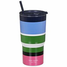 Sunny Day Stripe Stainless Steel Tumbler with Straw