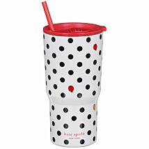 Ladybug Dot Stainless Steel Tumbler with Straw