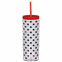 Ladybug Dot Acrylic Tumbler with Straw
