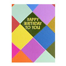 Colour Diamonds Small Birthday Card