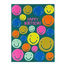 Smiley Faces Small Birthday Card