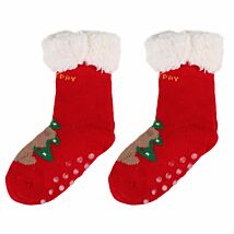 Cozy Christmas Bear Children’s Slipper Socks