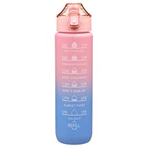 Peach & Blue Motivational Water Bottle