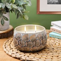 Reactive Glaze Grey Medium Fragranced Candle