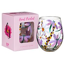 Dragonflies & Daises Stemless Glass