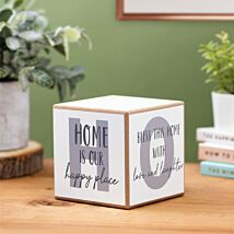 ‘Home’ Wooden Cube Decoration
