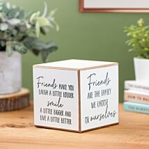 ‘Friends’ Wooden Cube Decoration