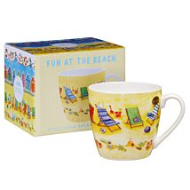 Fun At The Beach 'Deck Chairs’ Breakfast Mugs