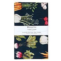 The Kitchen Garden Vegetables Noir Tea Towel 