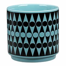 Hornsea Backgammon Teal Small Planty Plant Pot