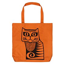 Hornsea Cat Orange Tote Bag