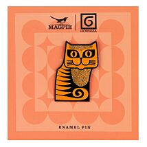 Hornsea Cat Orange Pin Badge