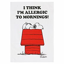 Peanuts Allergic to Mornings Snoopy Tea Towel