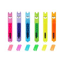 Teddy’s Mood Set Of 6 Mini Highlighters