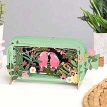 Lovebirds Message In A Bottle Card