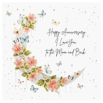 Mimosa Moon Luxury Anniversary Card