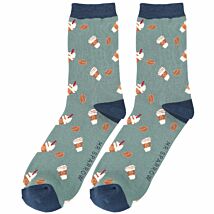 Sage Takeaway Coffee Men’s Bamboo Socks
