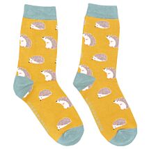 Yellow Cute Hedgehog Women’s Bamboo Socks