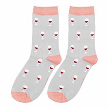 Silver Wine Glass Women’s Bamboo Socks
