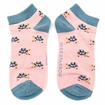 Pink Turtle Women’s Bamboo Trainer Socks