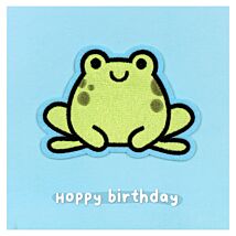 Moji Frankie Frog Birthday Card with Peel Off Patch