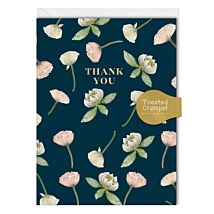 Peonies & Waterlilies Mini Thank You Card