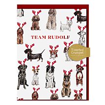 Dogs ‘Team Rudolf’ Mini Christmas Card