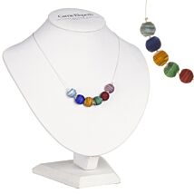 Rainbow Strata Links Necklace