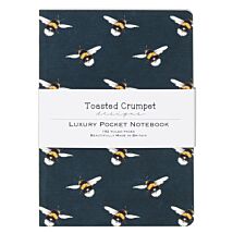 ‘Bumblebees’ Noir A6 Lined Pocket Notebook