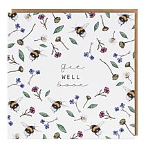 Bumblebees White ‘Get Well Soon’ Card