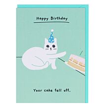Ken the Cat ‘Cake Fell Off’ Birthday Card
