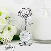 Personalised Swirls & Hearts Crystocraft Rose Ornament
