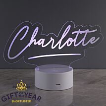 Personalised Free Text LED Colour Changing Desk Night Light