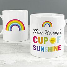Personalised Rainbow 'Cup of Sunshine' Mug