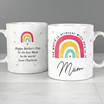 Personalised You Make The World Brighter Mug