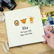 Personalised Scandi Safari Animals Square 6x4 Photo Album