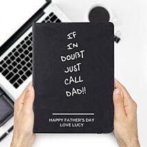 Personalised ‘Free Text’ Black Hardback A5 Notebook