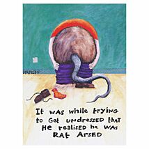 Blah Blah Blah Rat Arsed Greetings Card