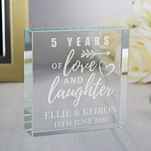 Personalised Anniversary Large Crystal Token