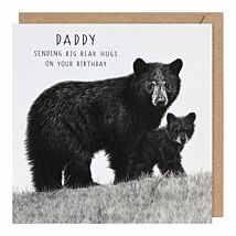 Life In Pencil Big Bear Hugs Daddy Birthday Card