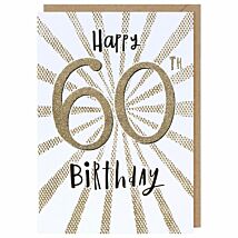 Bijou Burst 60th Birthday Card