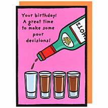 Monkeyshines Make Poor Decisions Birthday Card